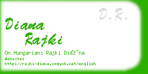 diana rajki business card